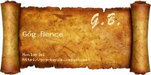Góg Bence névjegykártya